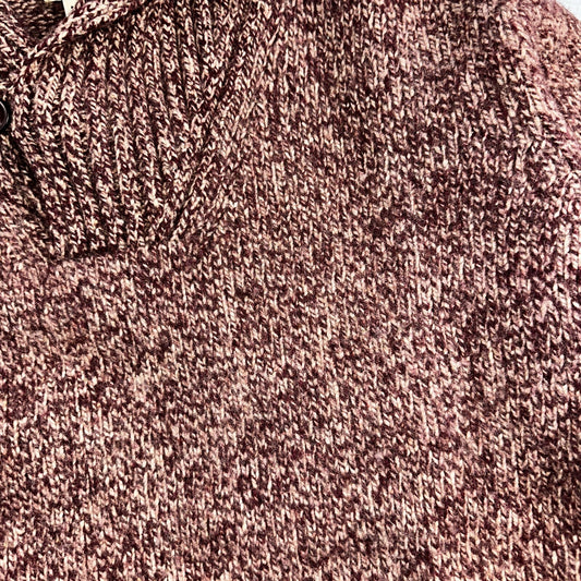 Vintage LL Bean Shawl Collar Pullover Sweater Lambswool Blend Red Men’s XL