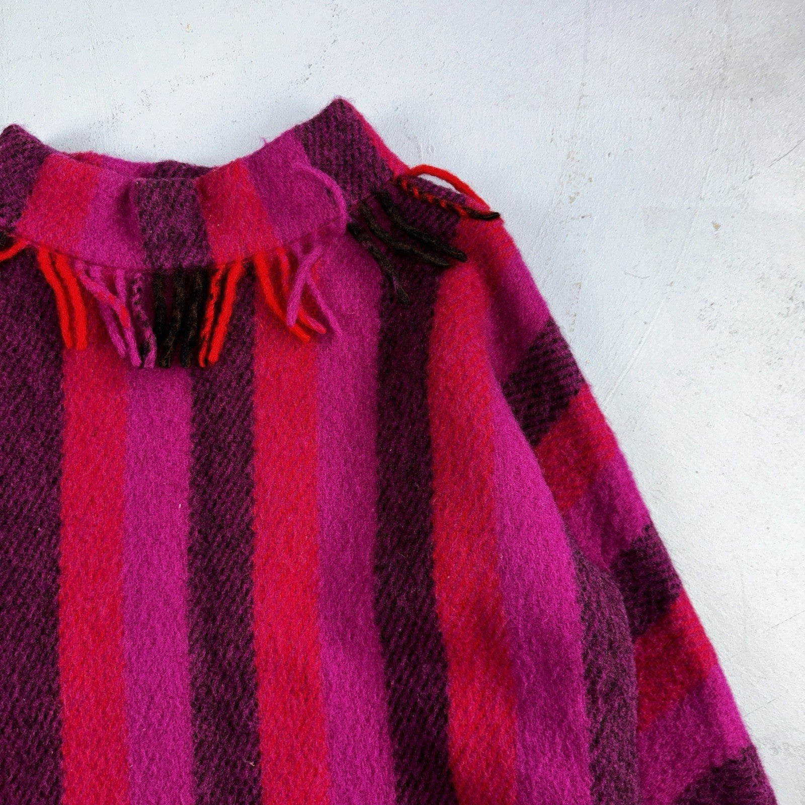 Ljungberg For Kjell Of Norway Womens Pink Striped Wool Vest Rockabilly VTG 60s