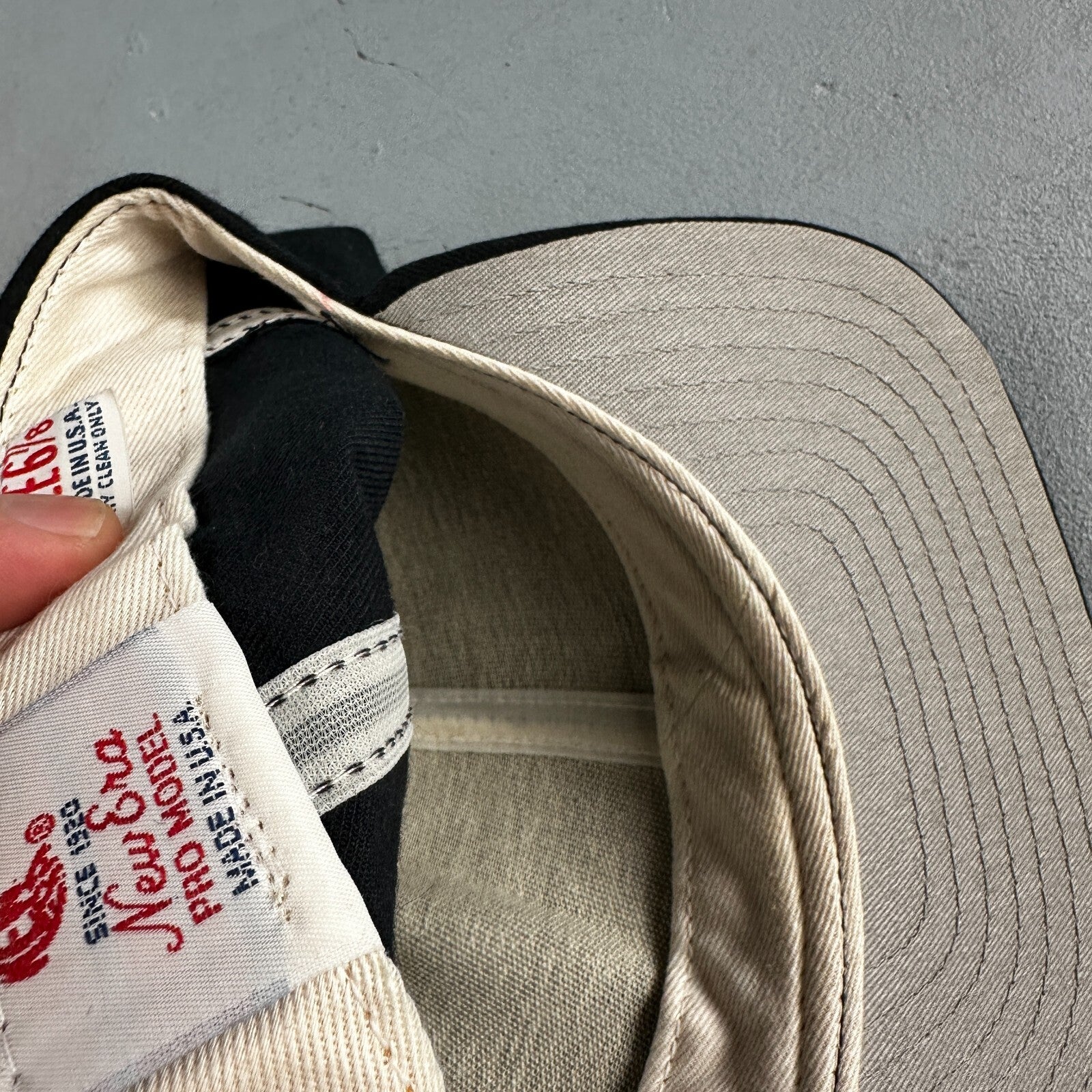 LC New Era USA MLB Fitted 6 7/8 Hat Major League Professional Baseball VTG Pro