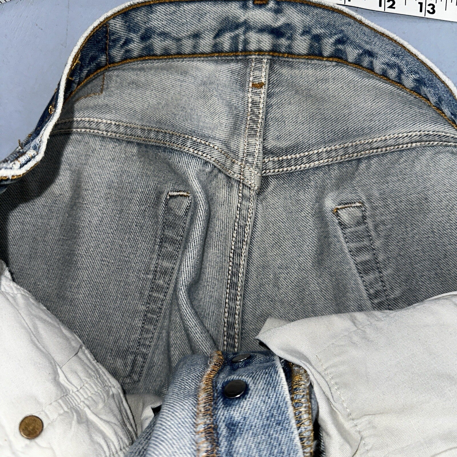 Levis 501 Vintage 90s Mexico Straight Leg Jeans 34x32 Y2K Light Wash Act 33x27