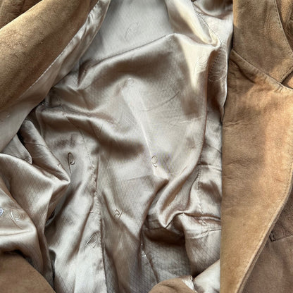 Remy Vintage Brown Suede Leather Jacket Blazer 42 80s 70s Winter Cool Rockabilly