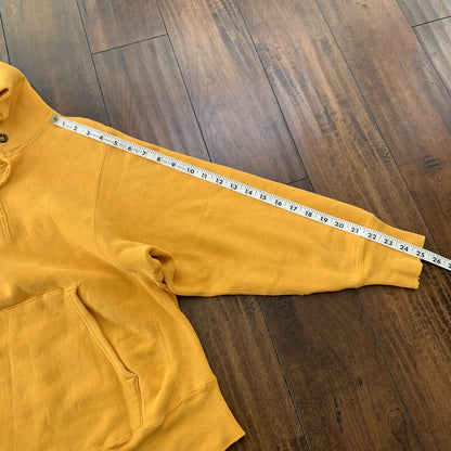 Vintage 70s Champion USA Reverse Weave Sweatshirt Hoodie Basic Blank Yellow 60s