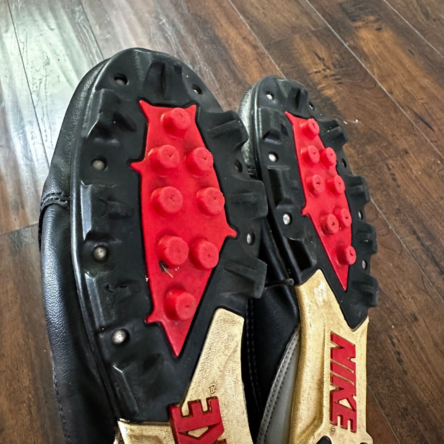 Nike Vintage 90s Mens Size 11 Sharks Sneakers Shoes Cleats Black 1994 Football