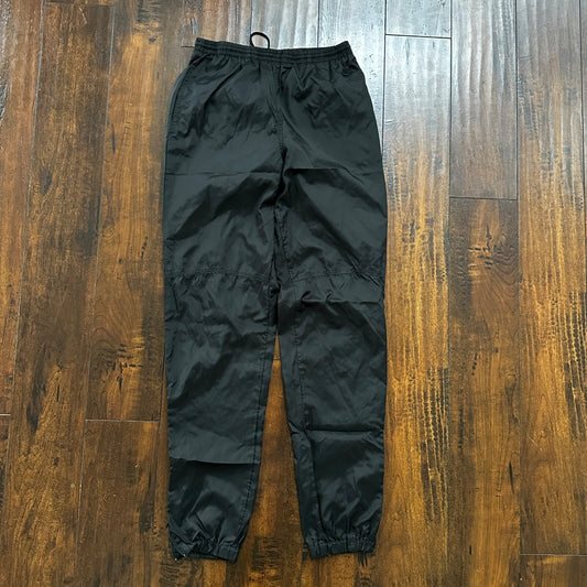 Nike VTG 90s Grey Tag Windpants Track Pants Ankle Zip Unlined Black S 1990s