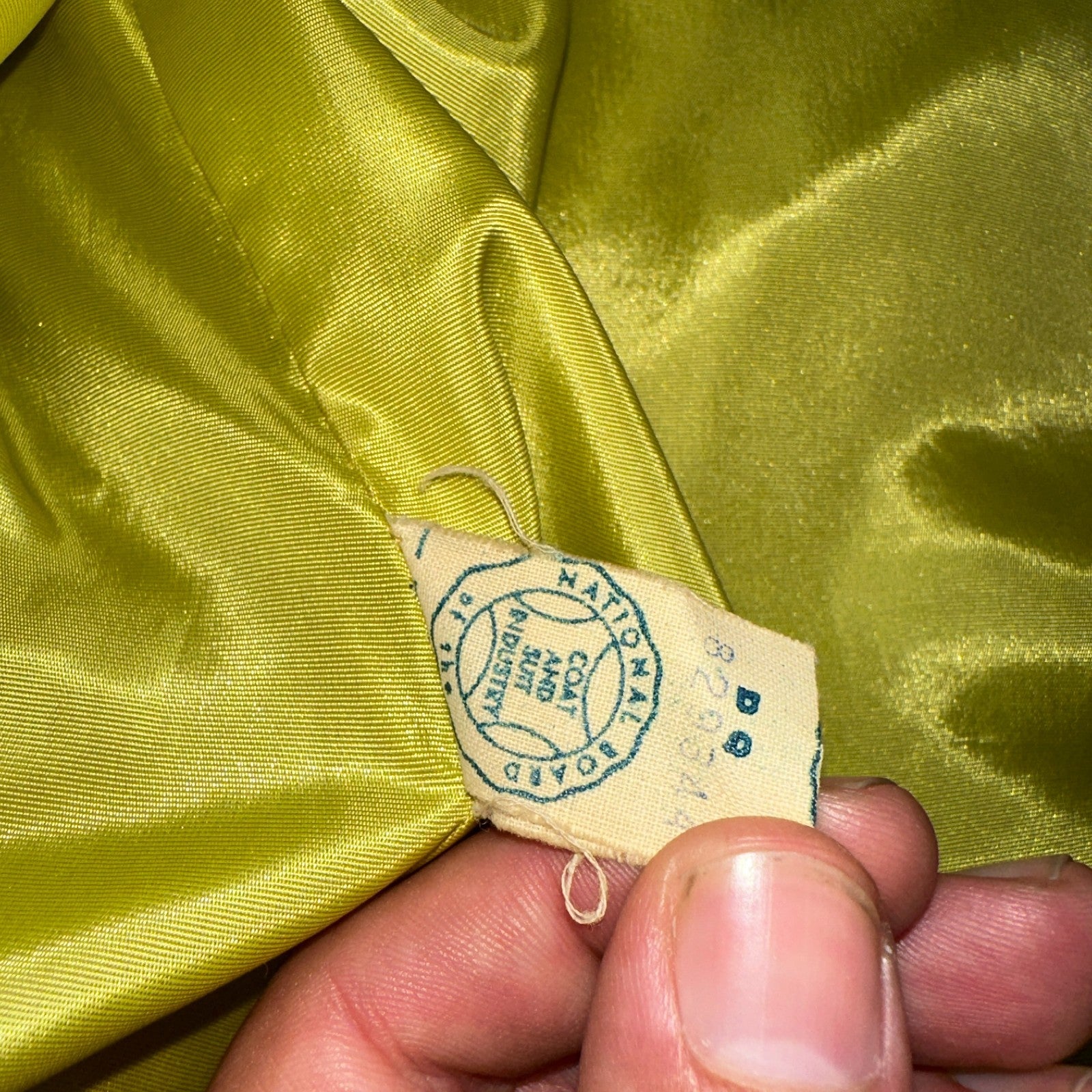 Vintage 60s Green Tennis Wool Coat ILGWU Union Mod Double Breasted Rockabilly