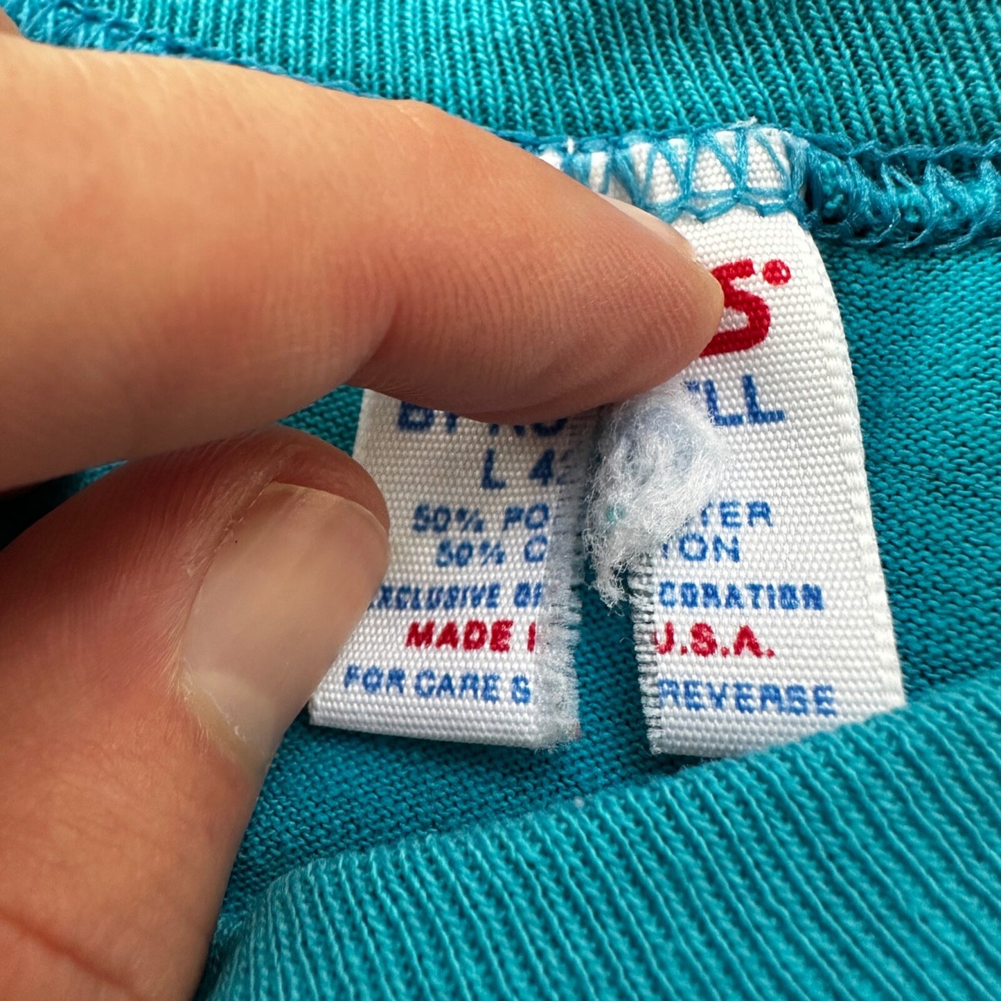 Flordia Clearwater Beach 90s USA Vintage T Shirt Blue Shell Pink Cute Palm Tree