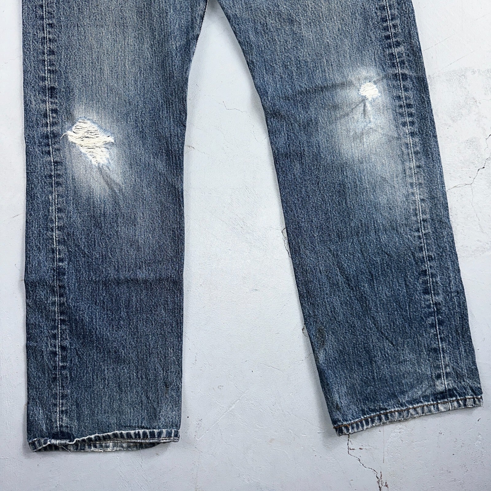 Levis 501 Vintage Y2K XX Straight Leg Jeans Blue Med Wash 34x30 Act 34x29