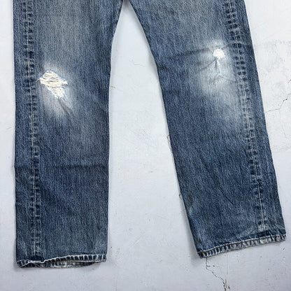 Levis 501 Vintage Y2K XX Straight Leg Jeans Blue Med Wash 34x30 Act 34x29