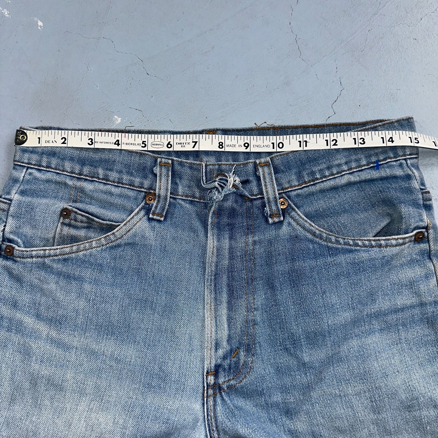 Levis 517 Vintage 80s USA Orange Tab Bootcut Flare Blue Jeans Talon Act 30x29