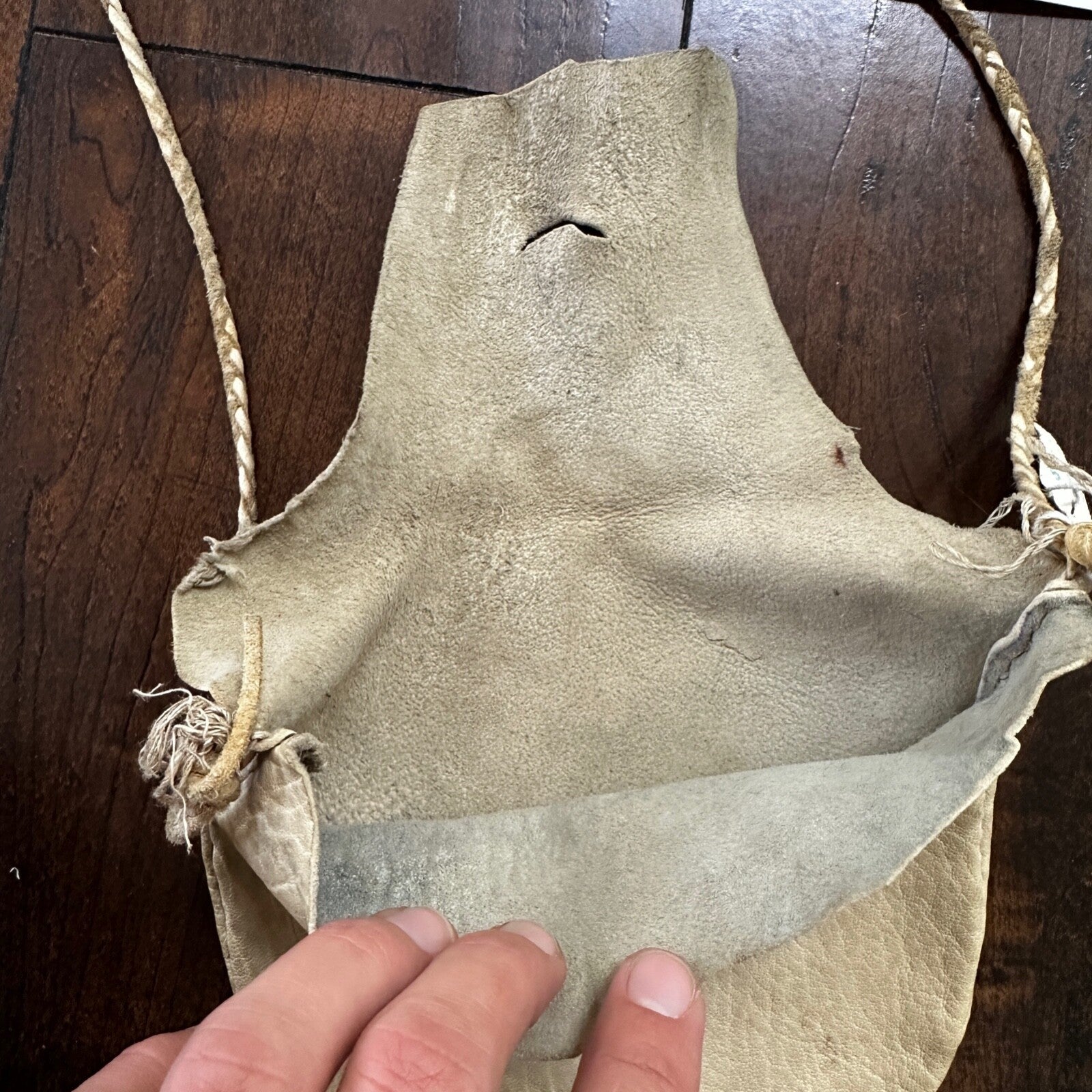 1970s Handmade VTG Crossbody Messenger Bag Leather Handbag Purse Cowgirl Twill