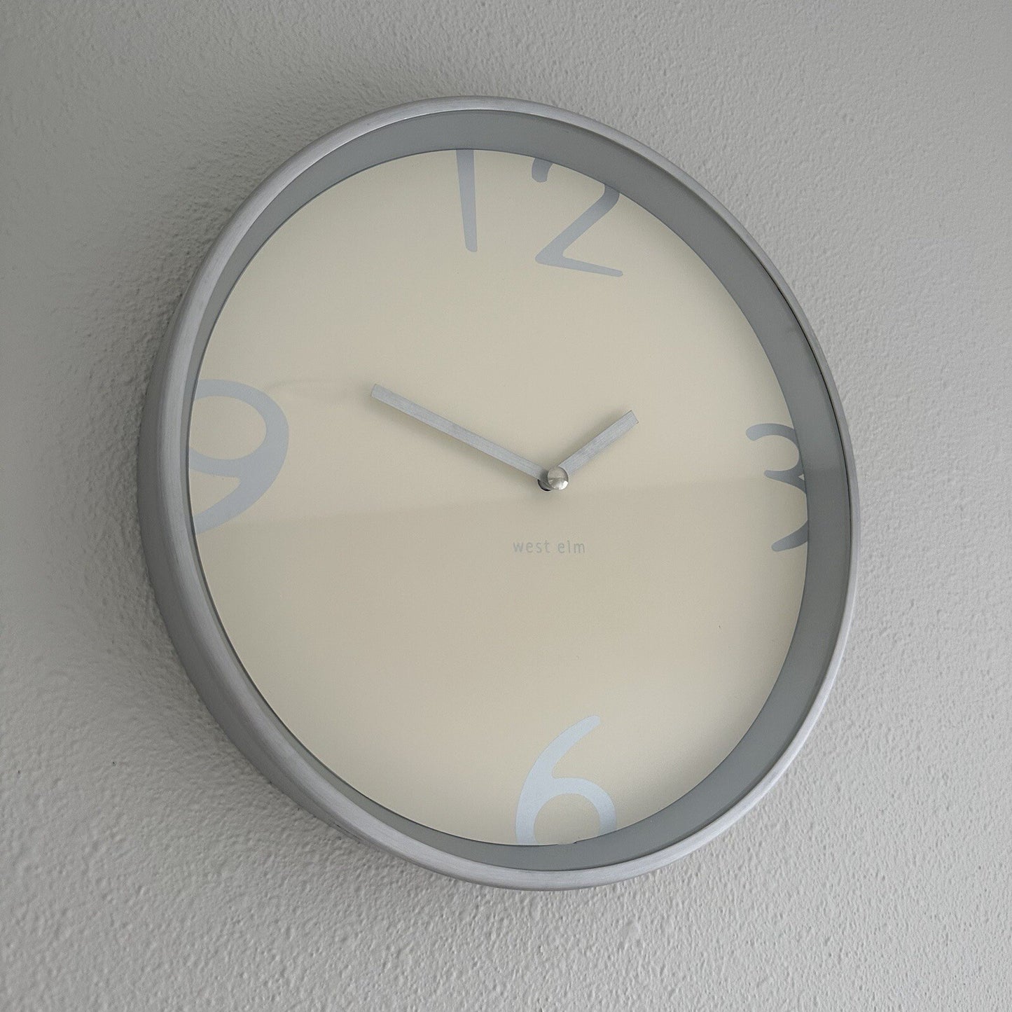 West Elm Modern 12 Inch Wall Clock Display Hotel Office Minimalist MCM Vtg DWR