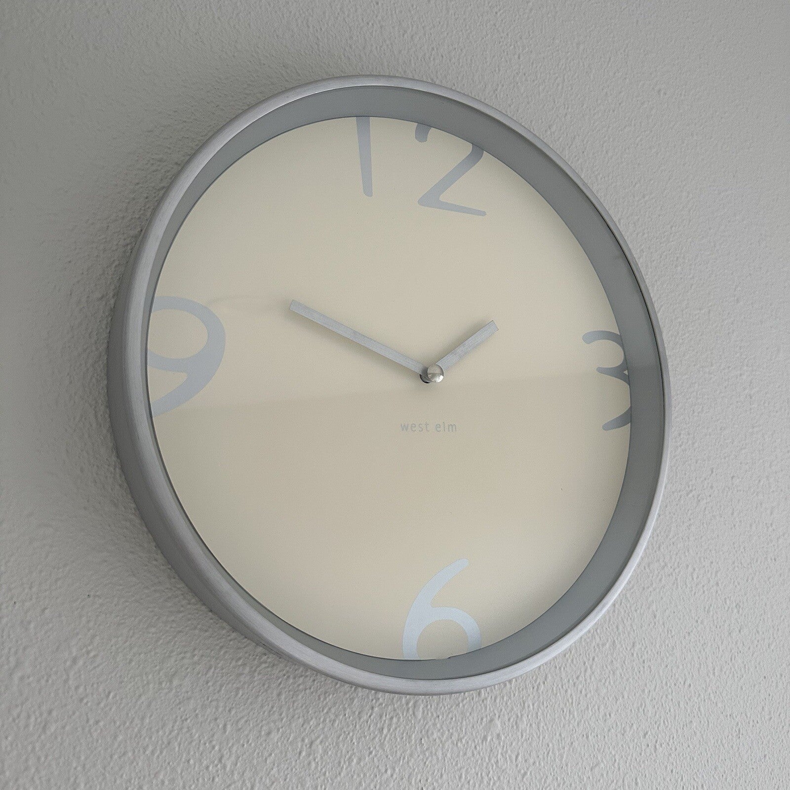 West Elm Modern 12 Inch Wall Clock Display Hotel Office Minimalist MCM Vtg DWR