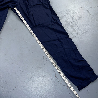 Nike VTG 90s Windbreaker Track Pants Ankle Zip Unlined Navy 1990s Essential