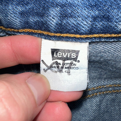Levis 501 Vintage Y2K XX Straight Leg Jeans 90s Blue Med Wash 35x33 Act 33x29