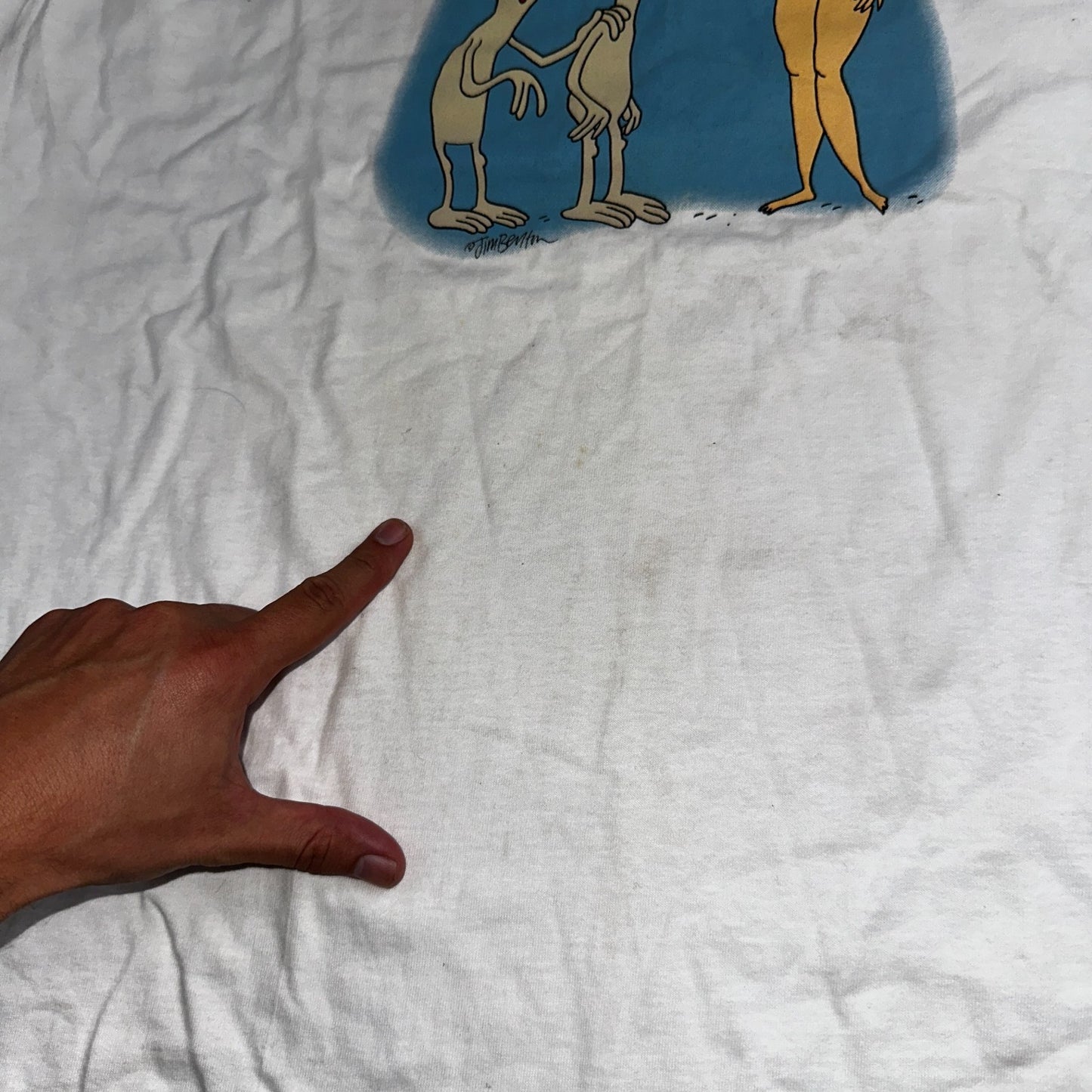 VTG Jim Benton NWT Staring At Us Aliens Bikini Shirt XL Funny Cartoon Pop Art