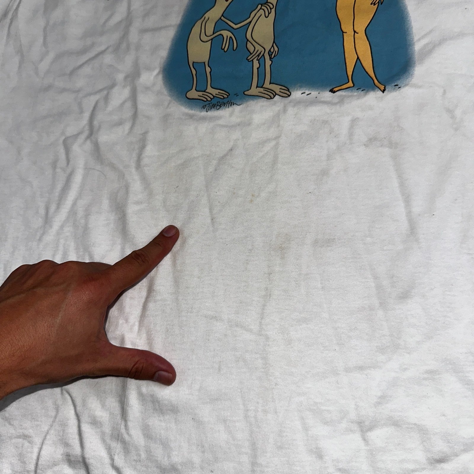 VTG Jim Benton NWT Staring At Us Aliens Bikini Shirt XL Funny Cartoon Pop Art