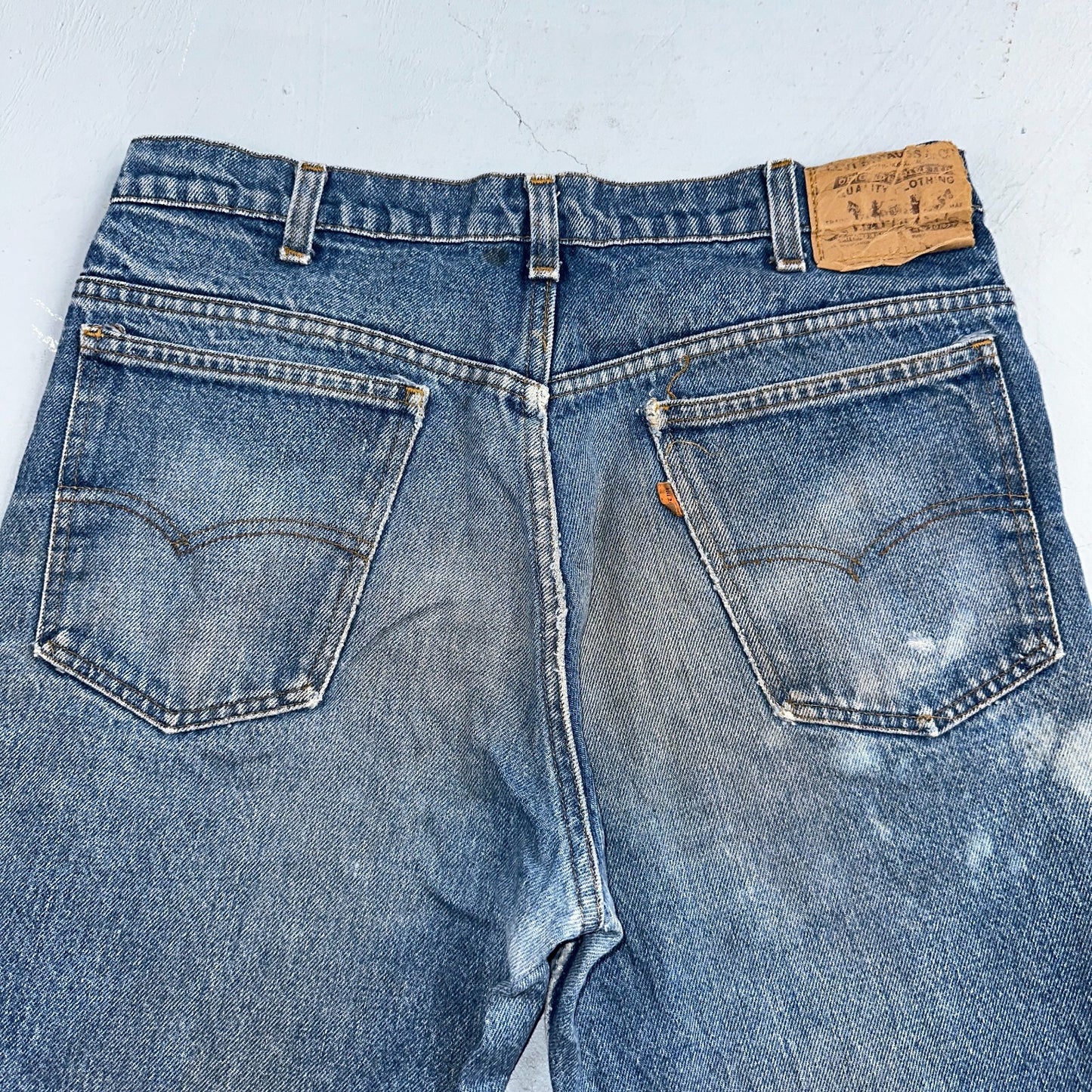 Levis 517 Vintage 80s USA Orange Tab Bootcut Flare Blue Worn Jeans Act 32x31