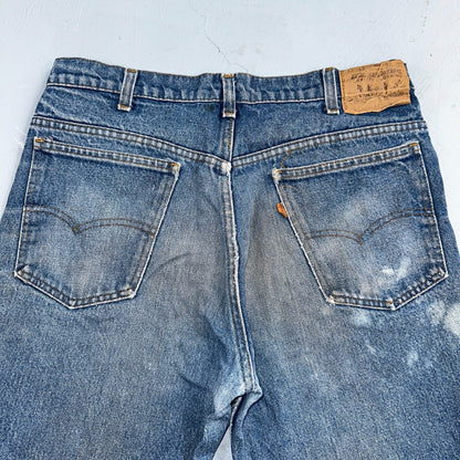 Levis 517 Vintage 80s USA Orange Tab Bootcut Flare Blue Worn Jeans Act 32x31