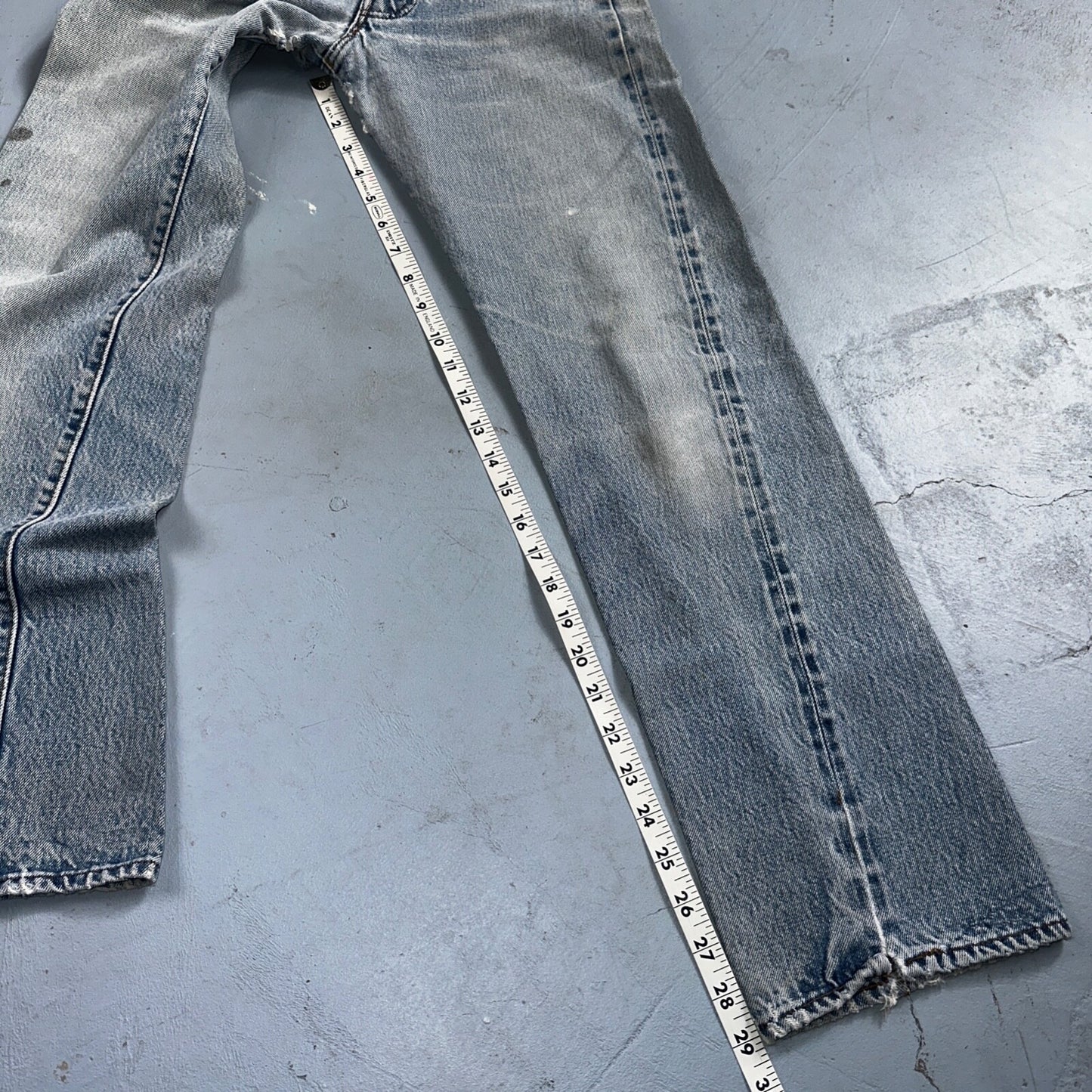 Levis 501 Vintage 80s Redline Selvedge USA XX Jeans Light Wash 27x34 Act 25x29