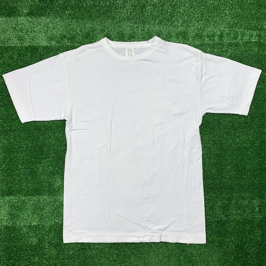 Vintage T Shirt Basic White L Blank Lot Tee Rap 80s 90s No Print Essential 