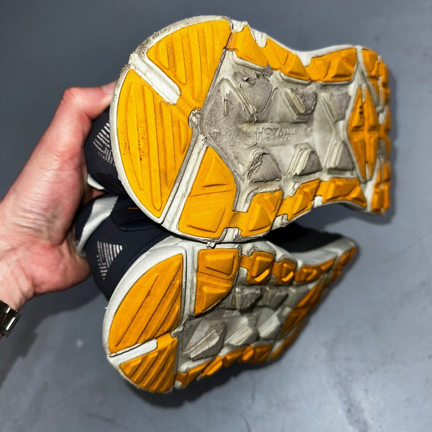 Hoka One One Mens Stinson ATR 6 1110506 OBSF Black Running Shoes Sneakers Sz 8