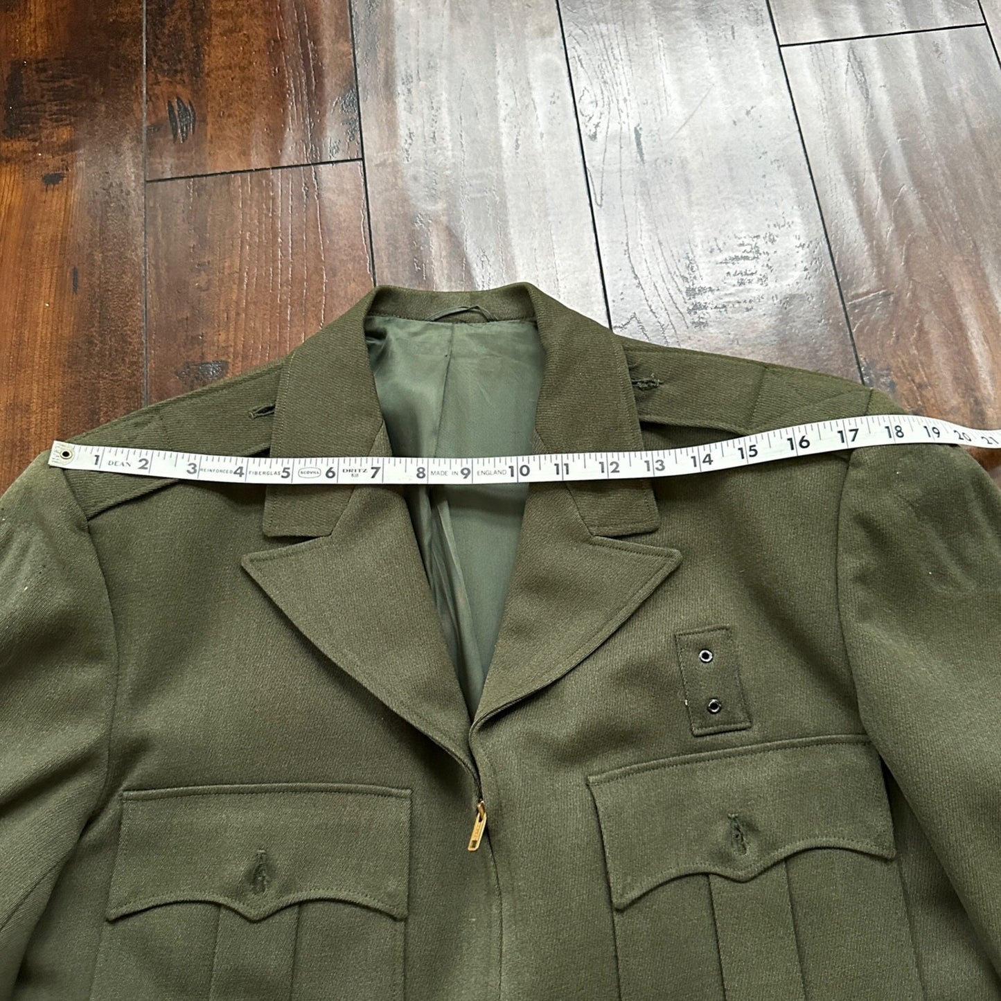 WWII Nurse Uniform Green Wool Cropped 1940s Vintage Jacket Air Force USA Talon