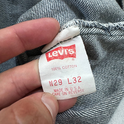 VTG 90s Levis 501 Button Fly 29x32 USA Tag Jeans Straight Wash Blue XX Act 28x30