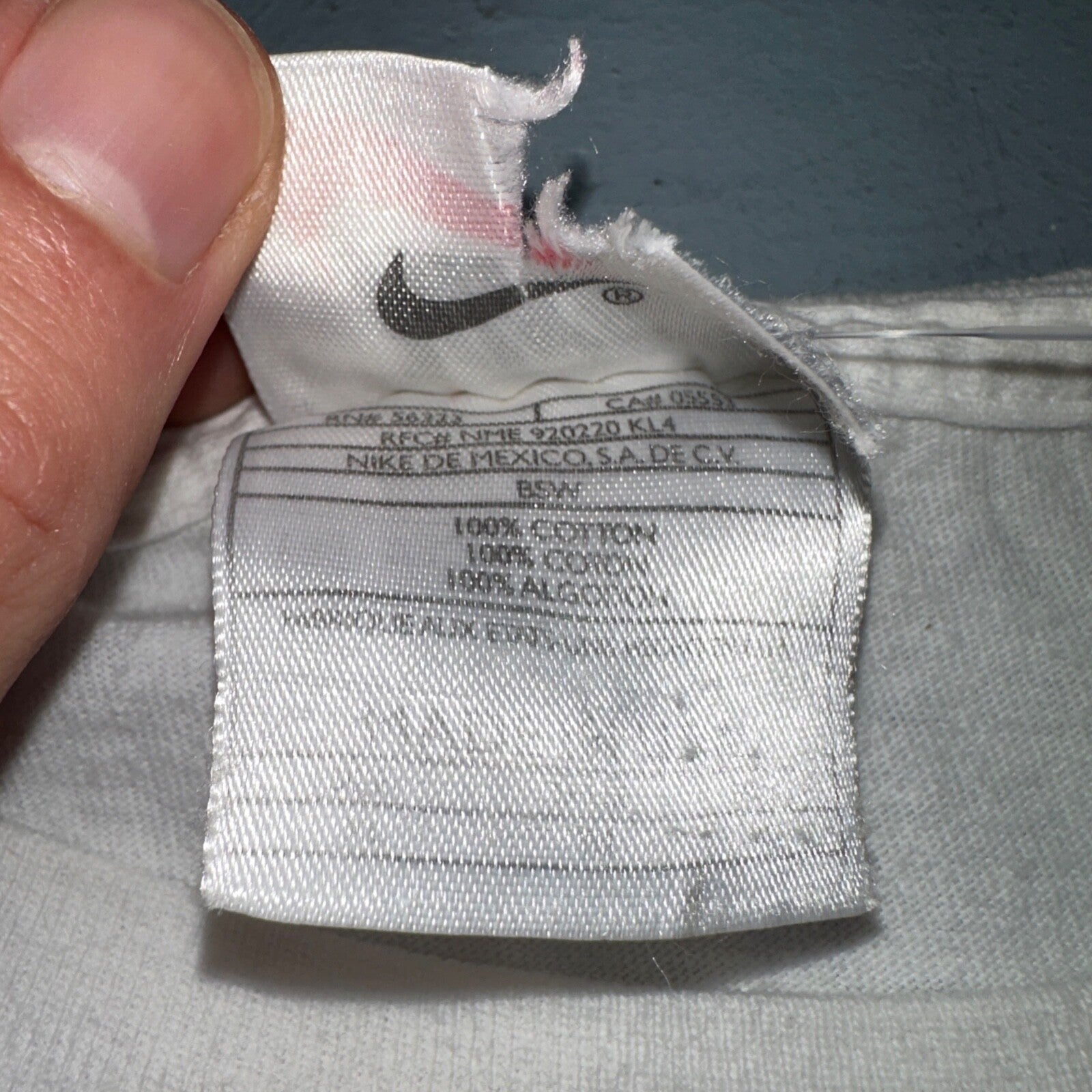 Nike Boys XL White Basic USA VTG T Shirt Side Check Embroidery Cool Gym Work 90s