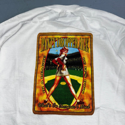 Pants Dropper Ale Y2K VTG T Shirt MLB Baseball Sports Art Hot Girl Rap Funny