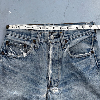 Levis 501 Vintage 80s Redline Selvedge USA XX Jeans Light Wash 524 Act 25x29