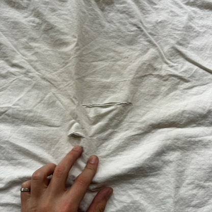 VTG WWII Pillow White Cotton USN Cover 1940s US Army Pillowcase 40s 50s