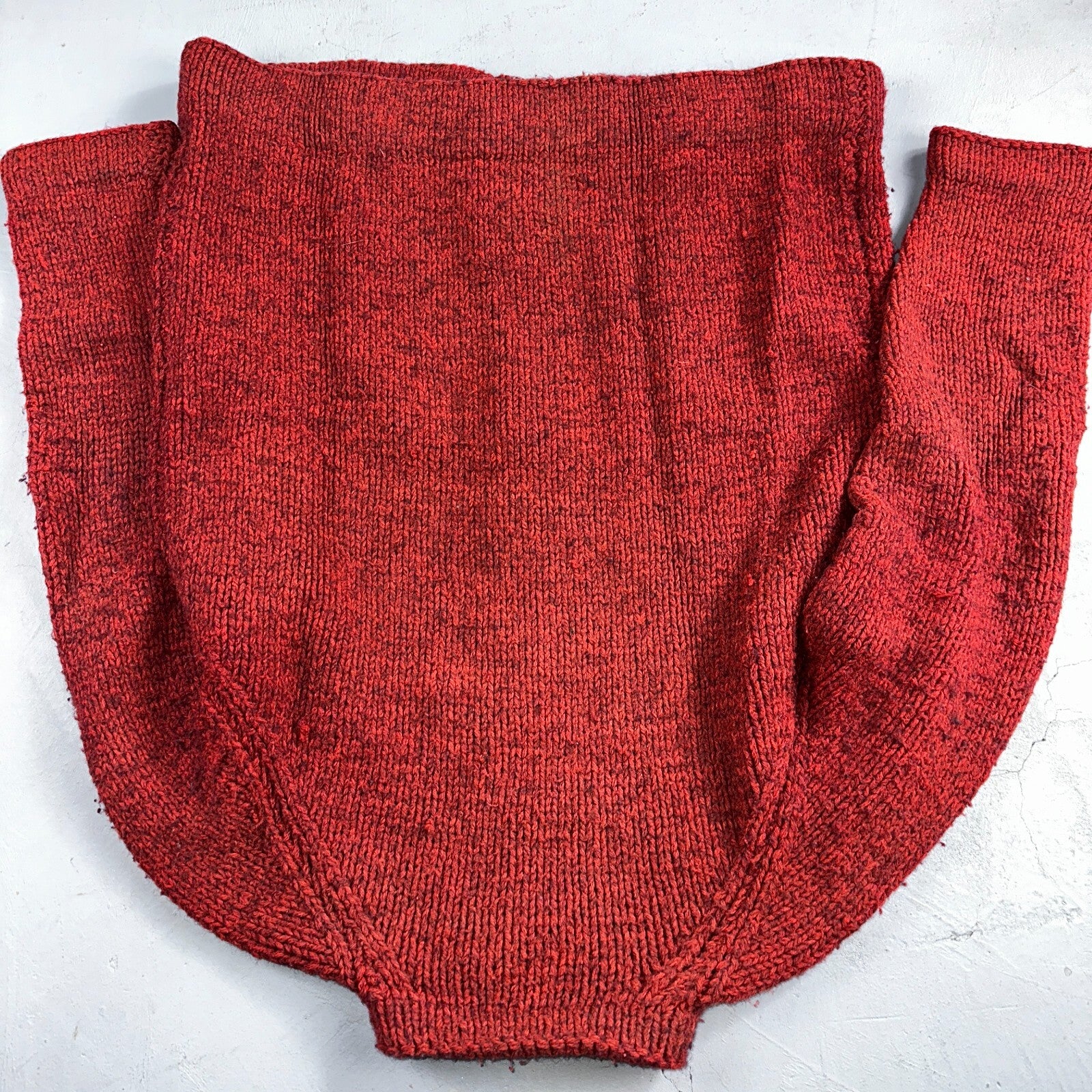 VTG Sweater Mens L Red Cable Knit Ribbed Full Zip 1950s Rockabilly Talon Rare