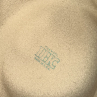 Vintage IHC 100% wool hat made in the US. White Tan 1960s 70s 60s Rare Womens