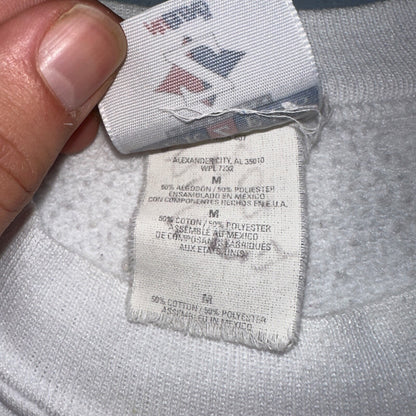 Jerzees VTG 90s Blank White Crewneck Jumper Sweatshirt USA Lot 1 Clean No Print