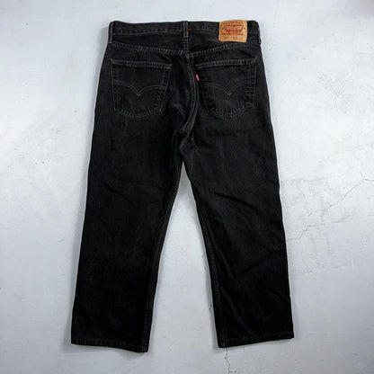 Levis 501 Vintage 90s Y2K XX Straight Leg Jeans Black Dark Wash 34x30 Act 32x25