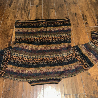 Icelandic style Alpaca wool sweater Vintage 80s 90s Artexo Pattern Crazy Cool