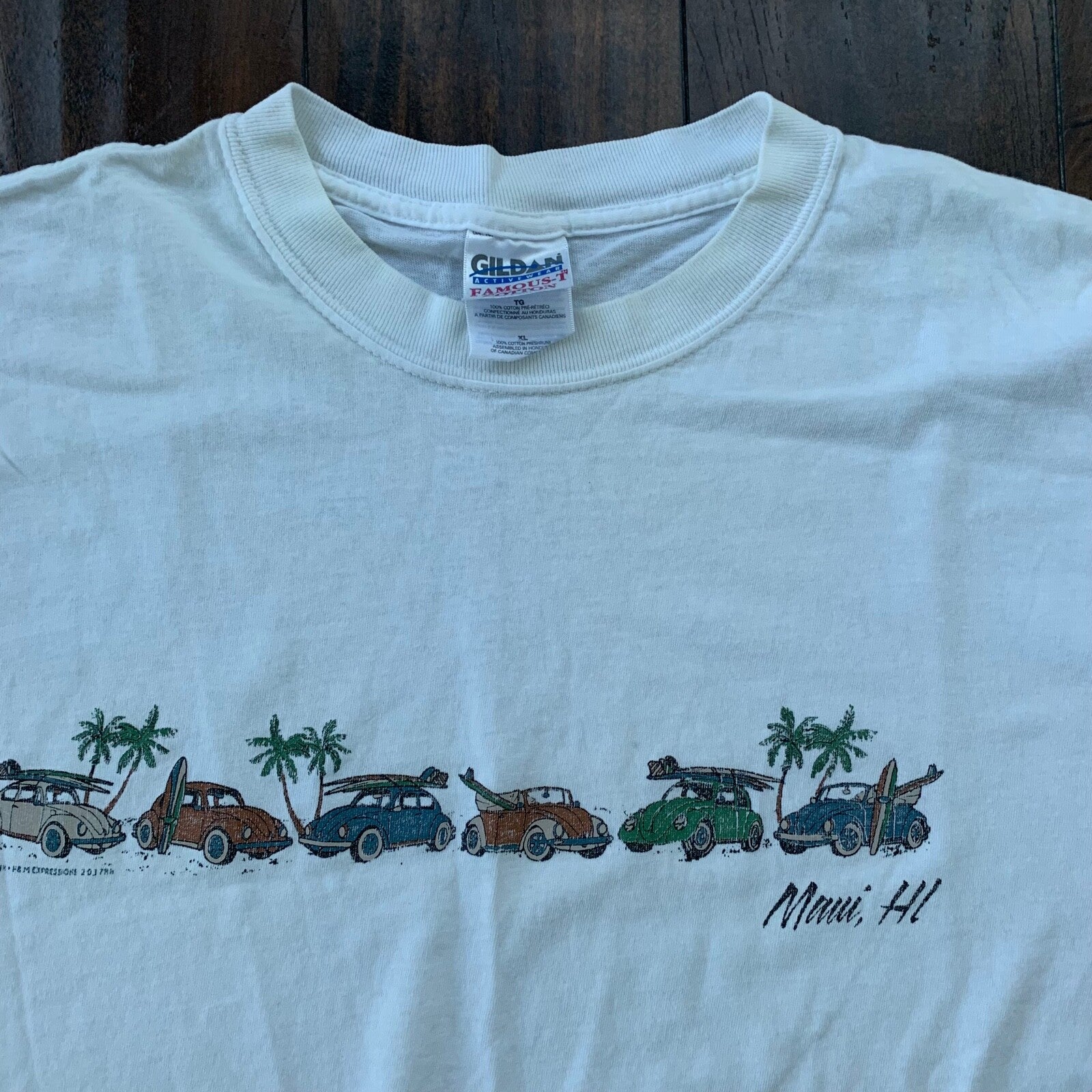 Maui Hawaii Vintage T Shirt Cars Old Rusty Cool Nascar Racing Cute Travel 90s