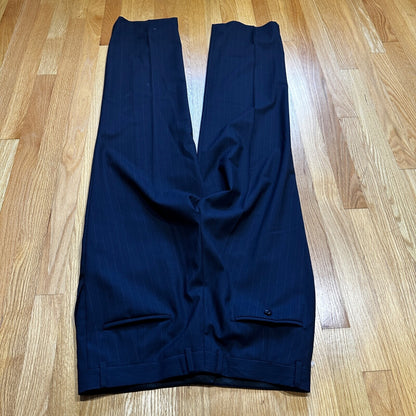 VTG 50s Navy Dress Pants Trousers Talon Fly Size 32x29 1960s Slacks Pinstripe