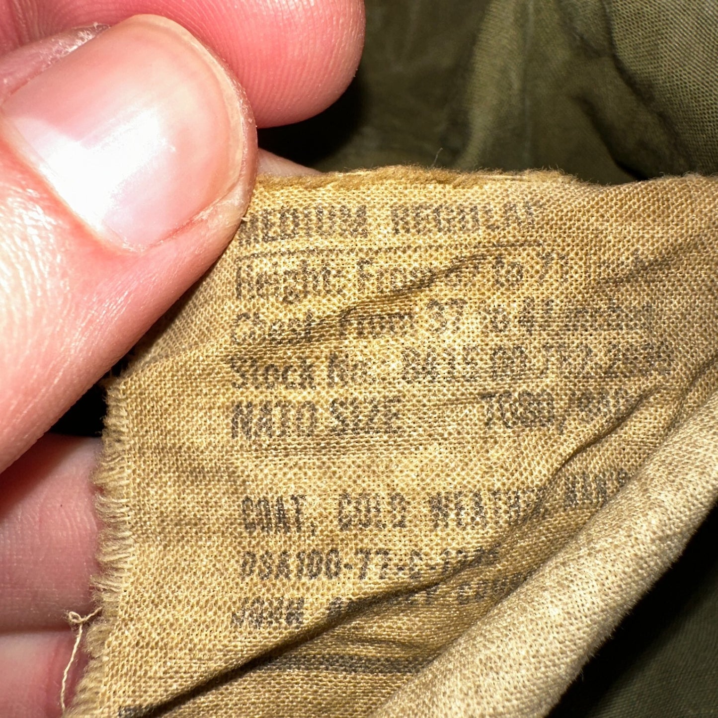 VTG US ARMY M-65 Field Jacket Coat Cold Weather Mans OG-107 Vietnam 70s Medium