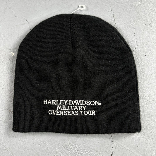 Harley Davidson Logo Knit Beanie Black Color Military Overseas Embroidery 2017