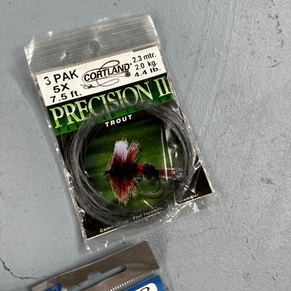 Cortland Precision Tapered Trout Fly Fishing Leaders Random Lot Collection