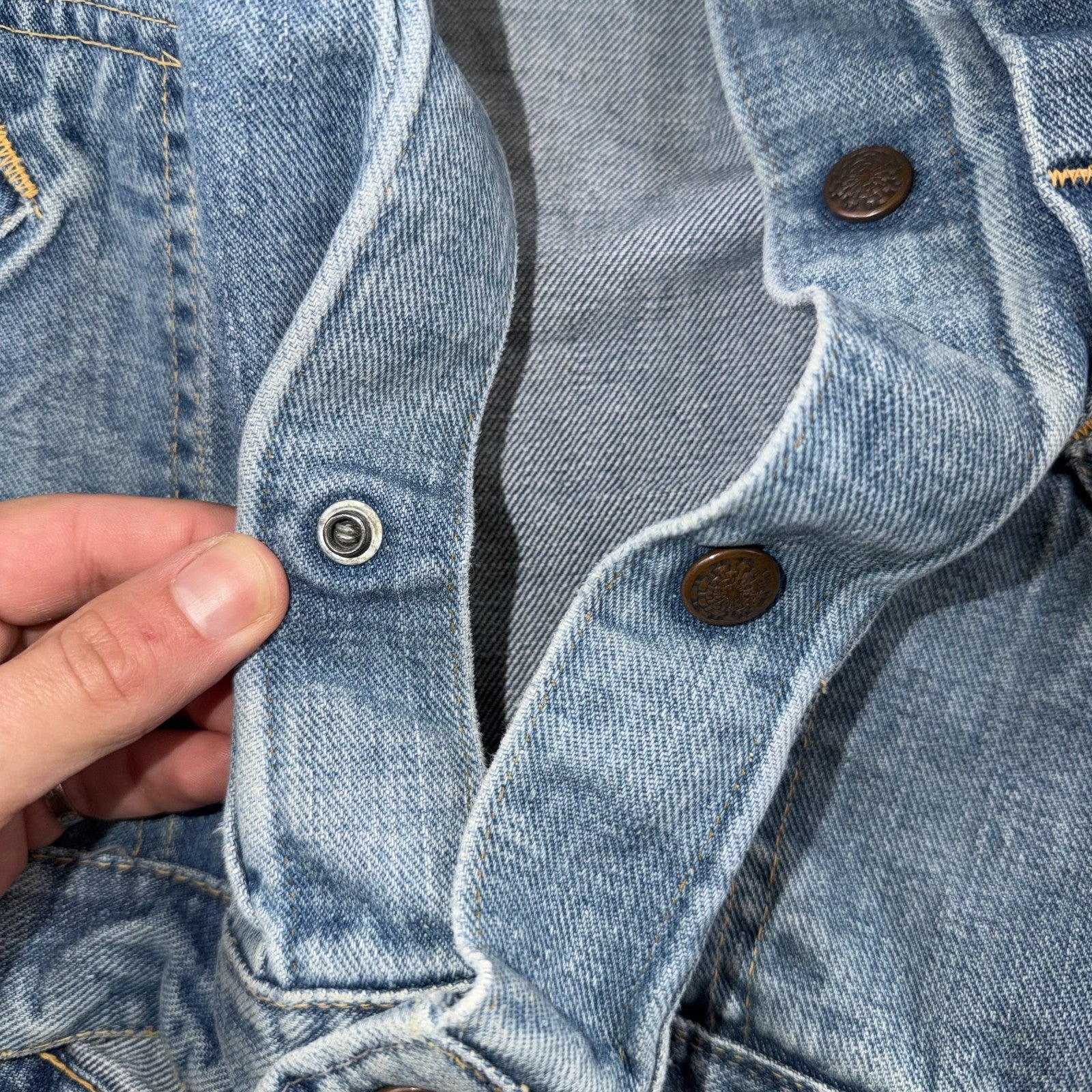 VTG Penneys Ranch Craft Selvedge Denim Jacket Cotton Type 2 Rockabilly 60s