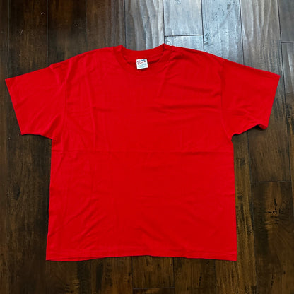 Hanes Blank Red 80s 90s VTG T Shirt Simple Basic Essential Single Stitch Lot Rap