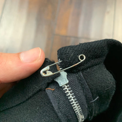 Vintage USA Rockabilly Womens Dress Black Skirt 60s 70s Top Bottom Sanforized