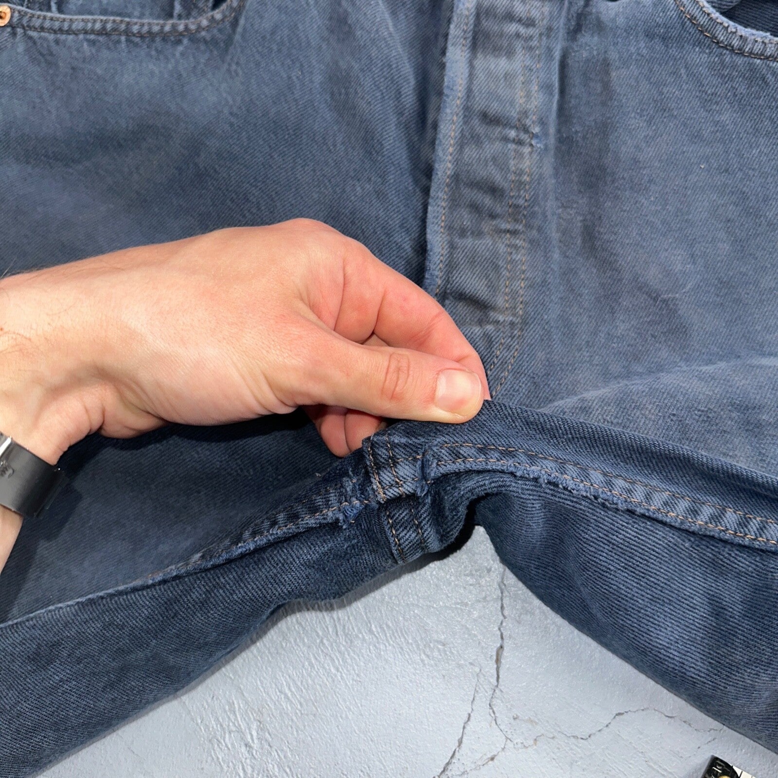 Levis 501 Vintage 90s USA XX Straight Leg Jeans Blue Overdyed 33x30 Act 32x29