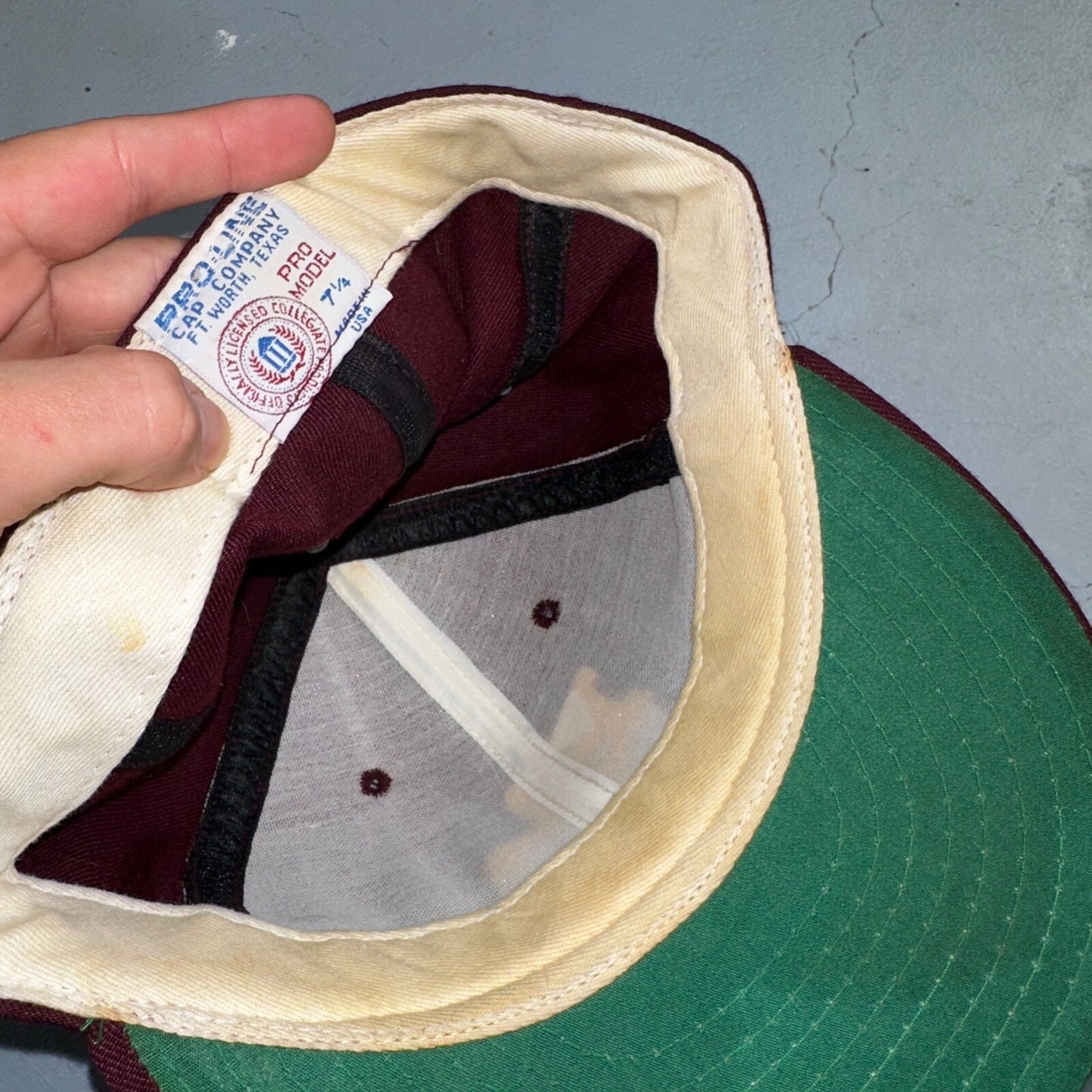 Vintage Plain Logo Pro-Line Pro Model 7 1/4 Boston College BC Eagles FITTED Hat