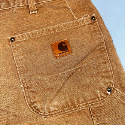 Carhartt VTG Double Knee Carpenter Pants B01 B136 BRN Brown 40x30 Act 38x29