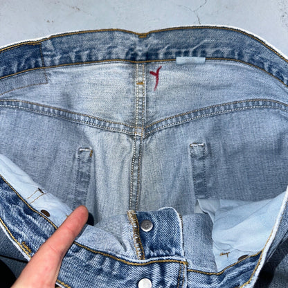 Levis 501 Vintage Y2K XX Straight Leg Jeans Blue Light Wash 36x34 Act 35x32