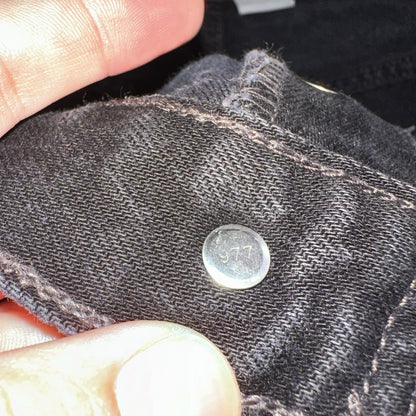 Levis 501 Vintage 90s Y2K XX Straight Leg Jeans Black Dark Wash 34x30 Act 32x25