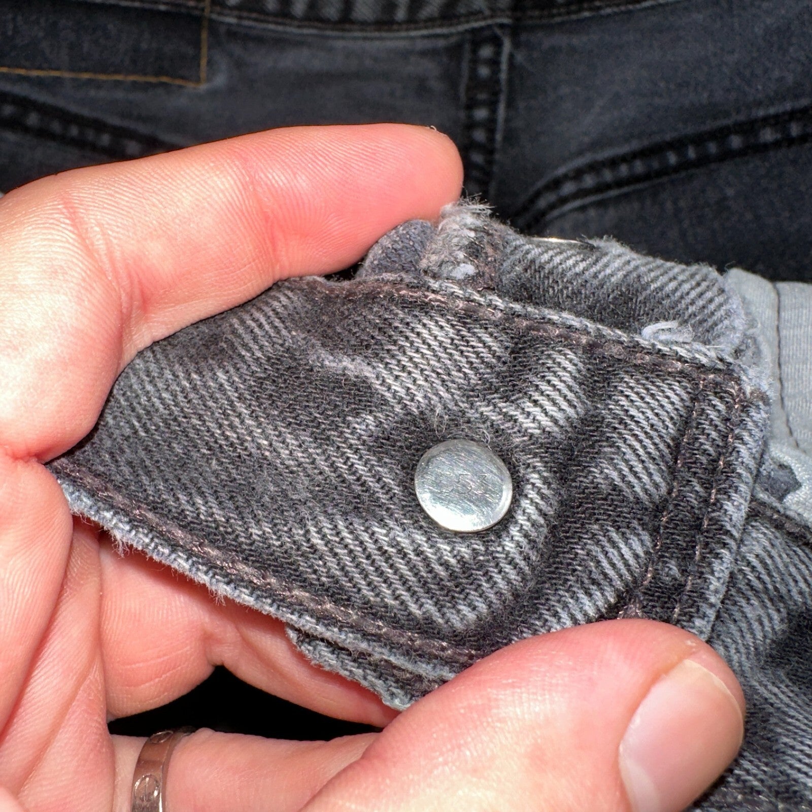 Levis 501 Vintage 90s USA XX Straight Leg Jeans Black Med Wash 32x32 Act 30x30